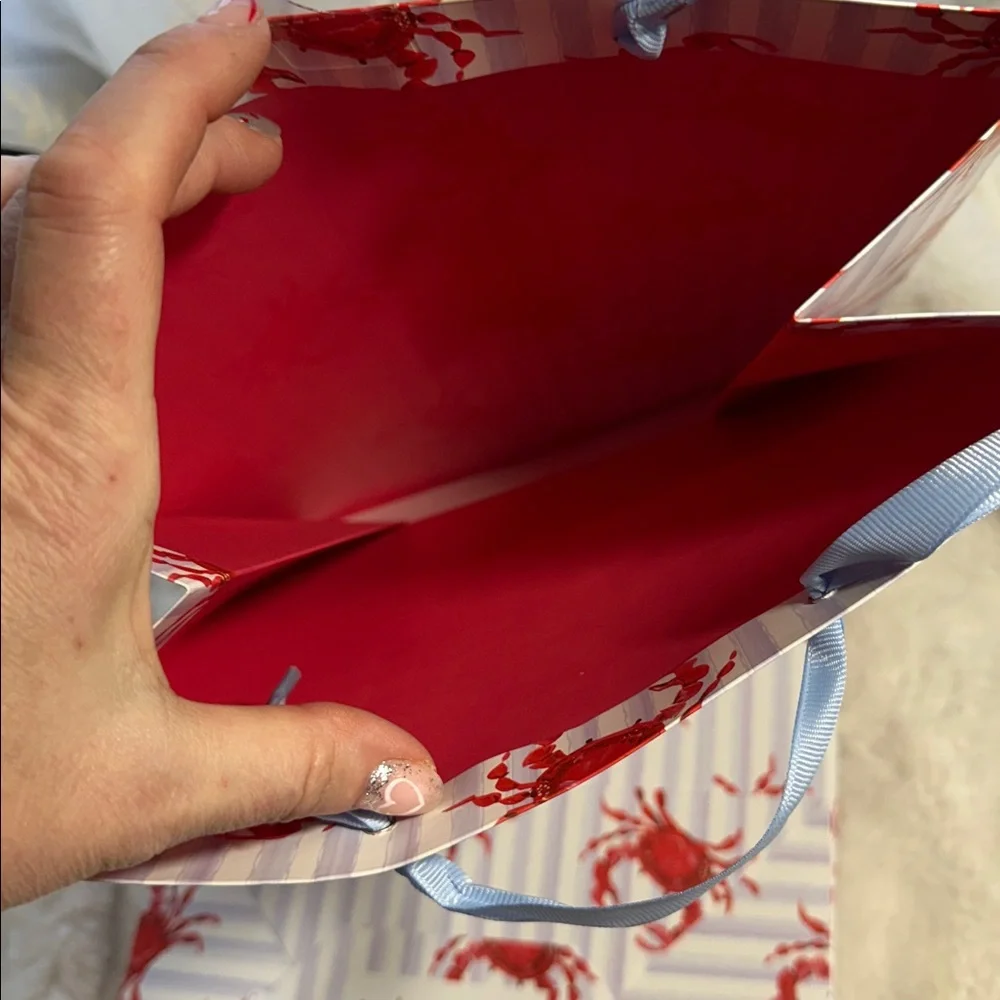 Timree set of 2 crab gift bags 10” x 13”